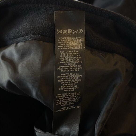 ASOS Design Biker Jacket Black Faux Suede Asymmetrical Zip Moto Jacket L - Picture 14 of 14